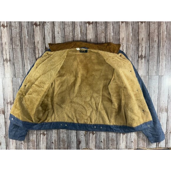 Wrangler Western Deadstock Corduroy Collar lined Denim Jacket SZ 38/ M New VTG 7 - Picture 6 of 8